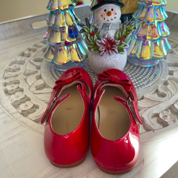 ELAPHANTITO Red Leather Bow Flats - Picture 5 of 7